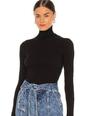 Anine Bing -black  lightweight Clare Knit Top